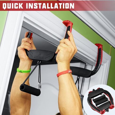 Portable Pull Up Bar for Doorway,P10-First-Generation No Screws Chin Up for Home and Travel Exercise,Red in Kuwait