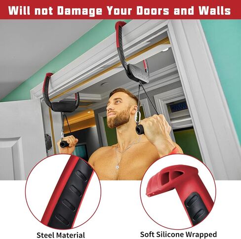 Portable Pull Up Bar for Doorway,P10-First-Generation No Screws Chin Up for Home and Travel Exercise,Red in Kuwait