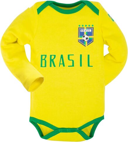 Cnins Sporty Baby Bodysuit - Long Sleeve Soccer-Themed Unisex Infant Romper 0-18 Months in Saudi Arabia