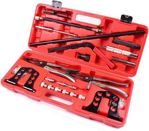 مجموعة أدوات تثبيت إزالة الضاغط الزنبركي، مجموعة أدوات خدمة رأس الأسطوانة الاحترافية مناسبة لمحركات الصمامات 8 و16 و24 in Kuwait