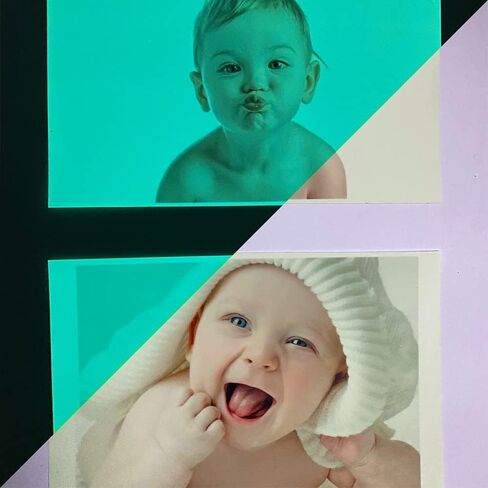 ورق صور يتوهج في الظلام، ورق طباعة مضيء ورق طباعة نافث للحبر من الفينيل للصور لحفلات الهالوين (10 قطع متوهجة باللون الأصفر والأخضر) مقاس 10.16 سم × 15.24 سم in Kuwait