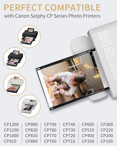 حبر وورق Canon Selphy CP1300 المتوافق مع Markurlife KP-108IN 3 خراطيش حبر ملونة 108 ورقة 4x6 ورق صور لطابعة الصور Canon Selphy CP1500 CP1200 CP1000 CP910 CP900 CP810 CP800 in Kuwait