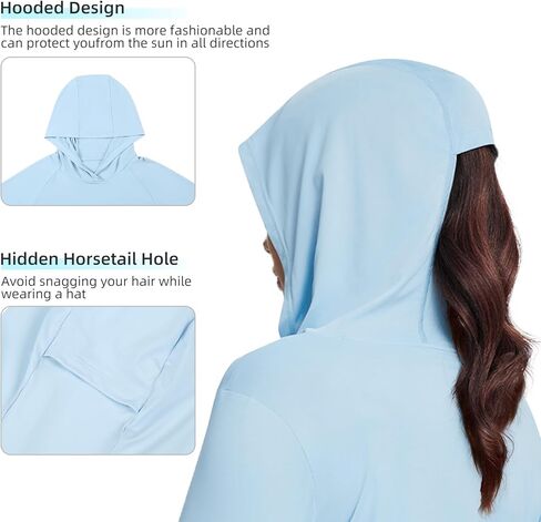 CAMEL CROWN Women's UPF 50+ Sun Shirt with Hoodie Long Sleeve UV Protection Lightweight Quick Dry Hiking Tops Fishing Outdoor in Kuwait