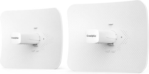 Wireless Bridge Gigabit Enterprise,Coolpie PTP5AC 23dBi High-gain Antenna,5.8G MINO 2x2 Transmission,Point to Point CPE Up to 12KM,VLAN Communication,Outdoor IP45 Waterproof,24V PoE Injector,2-Pack in Kuwait