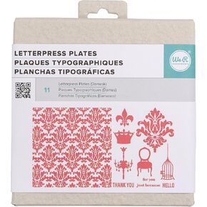 Quickutz We R Memory Keepers Letterpress Plate Plate ، Damask