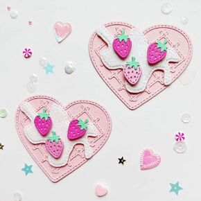 KSCRAFT Heart Waffle Shaker Metal Cutting Dies Stencils for DIY Scrapbooking Decorative Embossing DIY Paper Card