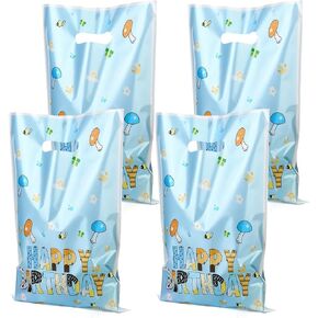 ADARRO Birthday Party Favor Bags 30 Pack, Cartoon Blue Dog Goodie Bags Plastic Bluk for Kids