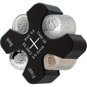 Coin Holder for Car, Silicone Change Holder Coin Case, Portable Car Coin Organizer Can Hold 55 Coins, Universal Coin Storage Coin Dispenser Case for Car, Purse, Wallet