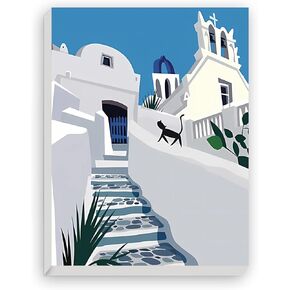 طلاء Kangdong بأرقام للبالغين-الطلاء-الطلاء بالبالغين 16 * 12 بوصة DIY Nordic City Church Paint by Number Decord Home Wall Decorting Decoration