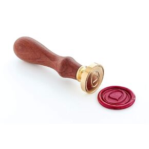 Wax Seal Stamper, VOOSEYHOME Fancy Initial Alphabet D with Heart Stamp with Rosewood Handle, Decorating on Packings Invitations Envelopes Letters Cards Book for Birthday Themed Party Wedding Signature
