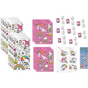 فريدة من نوعها Hello Kitty Birthday Party Supplies تتضمن الحزمة 16 كيسًا للتشيلو ، 8 أوراق ملصق