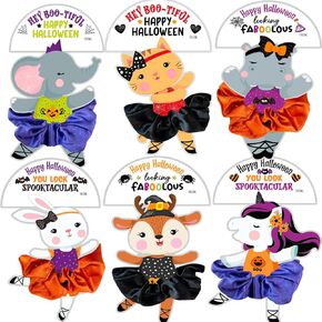 Halloween Party Favors for Girls Dance 18Pack - Scrunchies, Ballerina Goodie Bag Stuffers, Non-Candy Treats, Ballet Class Gifts, School Handouts, Treat Bags