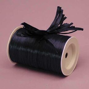 Navy Matte Raffia Ribbon ، 1/4 "× 100 ياردة