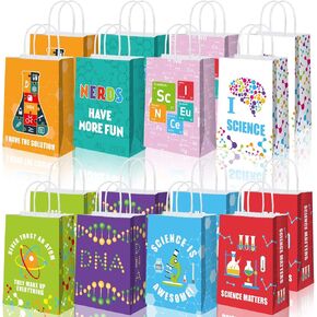 Epakh 16 Pack Science Party Bags Under the Sea Party Favor Ocean Weaves Treat Bags for School Birthday Decoration (Ocean Waves)
