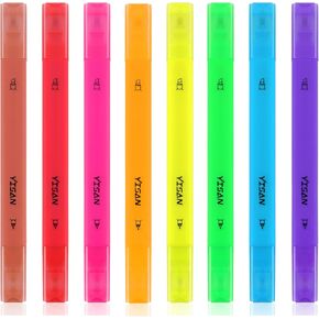yisan Highlighters ، 8 ألوان الفلورسنت أقلام تمييز لإجراء دفتر اليومية ، والملاحظة ، والألوان المتنوعة ، 70917
