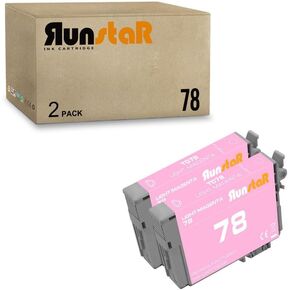 Run Star Remanufactured 78 Light Cyan Ink Cartridge Replacement for Epson 78 T078 use for Epson Artisan 50 Stylus Photo R260 R280 R380 RX580 RX595 RX680 Printer (2 Light Cyan)