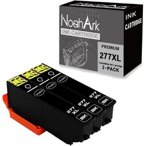 3 Packs 277XL Remanufactured Ink Cartridge Replacement for Epson 277 High-Capacity for Epson Expression XP-850 XP-860 XP-950 XP-960 XP-970 Printer (3BK,3-Pack)