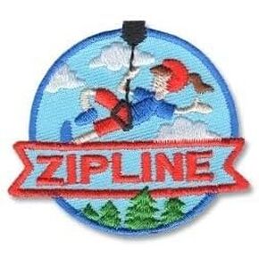 Generic Girl Boy Cub Zipline Ziplining Trip Patch Patches Tour Day Desumbered On Patch Crests Sadges Scout Guide Perfect for Justiets و Gshemors و Hats و Backpacks وغيرها