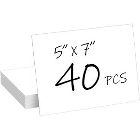 25 ورقة أبيض بطاقة 8.5 × 11 ورقة Cardstock و 40 ورقة بطاقة White Cardstock 5x7 بطاقة Cardstock
