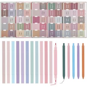 92pcs Study Journaling Supplies Kit, Bible Highlighters No Bleed & Laminated Tabs & Gel Pens Set, Book Markers Labels Accessories Christian Gifts for Women & Men