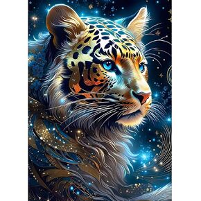 GDYEEH DIY Tiger 5D Diamond Art Painting Kit ، Dreamland Full Round Drill Drillling Diamond Painting Picture ، Fantasy Diamond Paint Art Kits for البالغين المبتدئين ، ديكور الجدار المنزلي 12x16inch