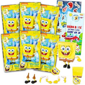 SpongeBob Squarepants Party Favor Set - Bundle of 6 Blind Bag Kits of Make Your Own SpongeBob Figures, Stickers, More | Nickelodeon Activity Supplies
