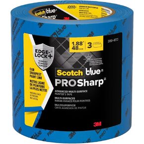 Scotchblue Prosharp Painter's Tape بعرض 2 بوصة (1.88 في × 60 YD) 1 لفة الأزرق يحمي الأسطح ويزيل بسهولة ، شريط قفل الحافة للاستخدام الداخلي والخارجي (2093+-48ec)