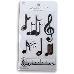 3D Music Notes Stickers for Journaling, Scrapbooking, Cardmaking, Arts & Crafts - 7 Pieces