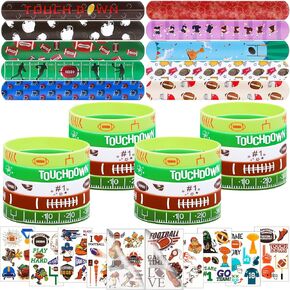60pcs حفلة كرة قدم لصالح كرة القدم سوار كرة القدم معصم السيليكون السيليكون الوشم لكرة القدم للأطفال