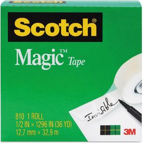 MMM810341296 - Magic Tape, Clear, 0.75 Inches Width x 36 Yards Length