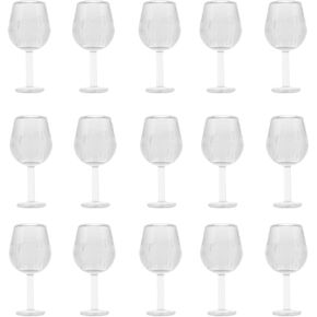 Dollhouse Miniature Wine Glass Drink Cups,1 12 Scale Dollhouse Kitchen Accessories,15Pcs