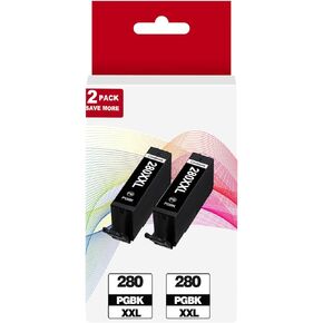 PGI-280 XXL PGBK Ink 2-pack استبدال لـ Canon 280xxl لـ TR8620A TR8600 TR8622A TR8520 TS9521C TR7520 TS9120 TR8622 TS9520 TS6220 TS6320 TS702A TR8500 FOR