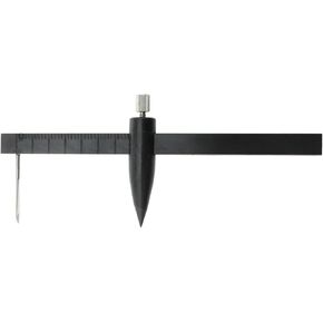Meetooot 18x7.5cm Pottery Tool بلاستيك دائرة مقياس السيراميك دائرة المقياس القاطع Compass Compass Gauge Gauge أداة قياس مناسبة لخطوط الرسم خطوط قياس المسافة الوضع