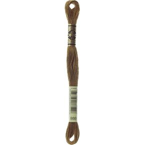 DMC 6-Strand التطريز القطن 8.7yd- عقل البندق الداكن للغاية