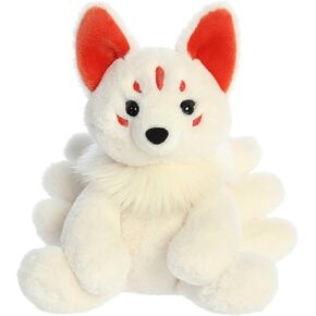 Aurora® Mysterious Fantasy Kitsune حيوان محشو - رفيق أسطوري - مغامرات خيالية - 10.5 بوصة بيضاء