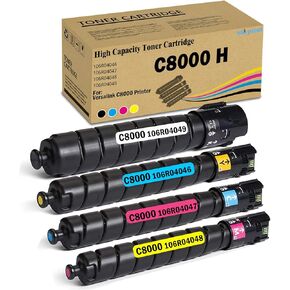 Versalink C8000 Toner 4-Pack Toner Toner Cartridge Black Cyan Magenta Presenta Lellow Printing for Versalink C8000DT C8000DTN Printer 106R04046 106R04047 106R04048 106R040499