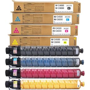 High Yield IM C4500 IM C6000 Toner Cartridge IMC4500 IMC6000 Toner Replacement for IM C4500 IM C5500 IM C6000 Printers(842279 842280 842281 842282)