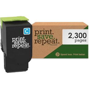 Print.Save.Repeat. Lexmark C231HC0 Cyan High Yield Toner Cartridge for C2325, C2425, C2535, MC2325, MC2425, MC2535, MC2640 [2,300 Pages]