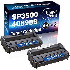 EASYPRINT 2xBlack High Yield Pack [6,400 Pages] Compatible SP3500 Toner Cartridge Replacement for Aficio SP-3500 (406989) Used for SP3500SF SP3510DN SP3500N SP3510SF Printer