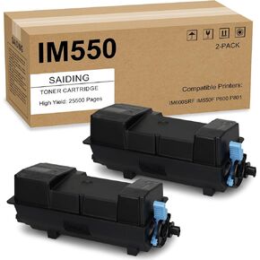 SAIDING IM550 IM600 Black Toner Cartridge 418477 High Yield Replacement for IM 600SRF IM 550F P800 P801 Printer(2-Pack)
