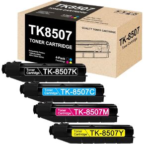 TK8507 TK-8507 4-Color Toner Cartridge TK-8507K TK-8507C TK-8507M TK-8507Y Replacement for Kyocera TK-8507 1T02LC0US0 1T02LCAUS0 1T02LCBUS0 1T02LCCUS0 for TASKalfa 4550ci 4551ci 5550ci 5551ci Printer