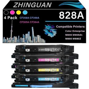 إعادة تصنيع 4pk 828a CF358A CF359A CF365A CF364A وحدة طبل التصوير تعمل لمؤسسة اللون M855 M855DN M880 M880Z الطابعة