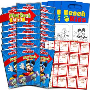 Disney Mickey Mouse Party Supplies Classroom Gift Exchange Bundle - 24 Mickey Mouse Mini Coloring Activity Books for School, Stickers | Kids Party Favors