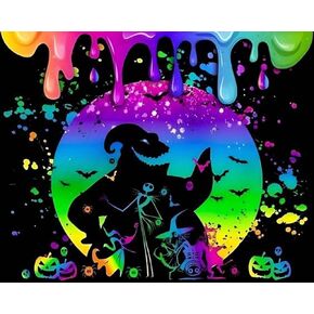 DIY 5D الماس مجموعات فن للبالغين ، سلسلة هالوين Picture1 20 "× 16" جولة كاملة الحفر الحفر الراين التطريز الماس الأحجار الكريمة للمنزل ديكور الجدار المنزلي