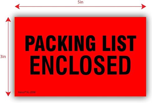 Kenco 3" X 5" Packing List Enclosed Shipping Label Stickers for Shipping and Packing - 500 Adhesive Labels Per Roll in Saudi Arabia