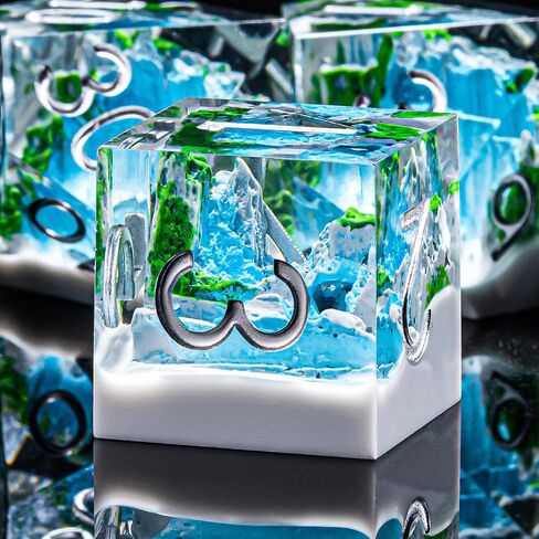 DND Resin Dice Set with Box Mountain&Waterfall Sharp Edge DIce for Dungeons and Dragons, Polyhedral Role Playing 7 Pcs D&D Dice D20 D12 D10 D8 D6 D4 (Rock Mountain) in Saudi Arabia