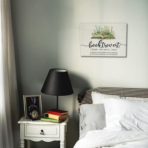 BIWSHA Floral Book Wall Art - Reading Nook Corner Decor, Book Lovers Gift Ideas, My Weekend is All Booked Canvas Wall Art Prints Poster Decor for Home Library Reading Room, 11x14 Inches Framed in Kuwait