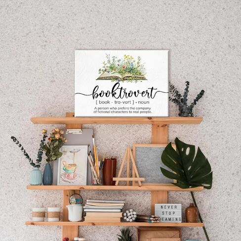 BIWSHA Floral Book Wall Art - Reading Nook Corner Decor, Book Lovers Gift Ideas, My Weekend is All Booked Canvas Wall Art Prints Poster Decor for Home Library Reading Room, 11x14 Inches Framed in Kuwait