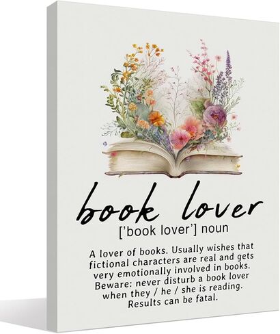BIWSHA Floral Book Wall Art - Reading Nook Corner Decor, Book Lovers Gift Ideas, My Weekend is All Booked Canvas Wall Art Prints Poster Decor for Home Library Reading Room, 11x14 Inches Framed in Kuwait