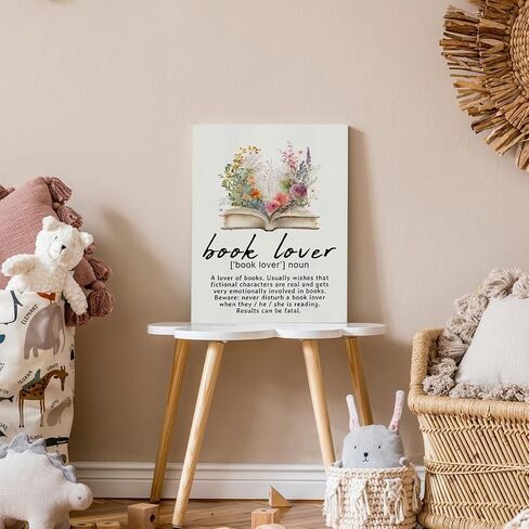 BIWSHA Floral Book Wall Art - Reading Nook Corner Decor, Book Lovers Gift Ideas, My Weekend is All Booked Canvas Wall Art Prints Poster Decor for Home Library Reading Room, 11x14 Inches Framed in Kuwait